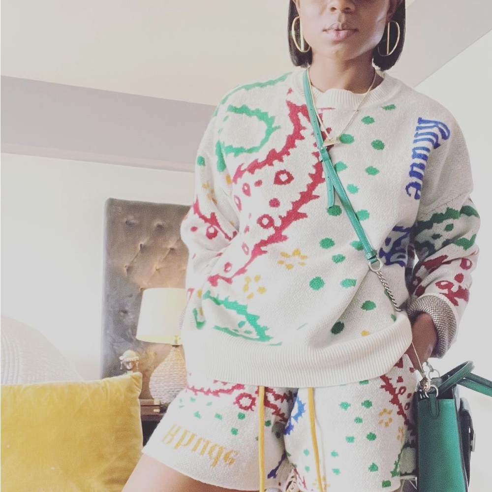 RHUDE Paisley cashmere short set, sold out everywhere